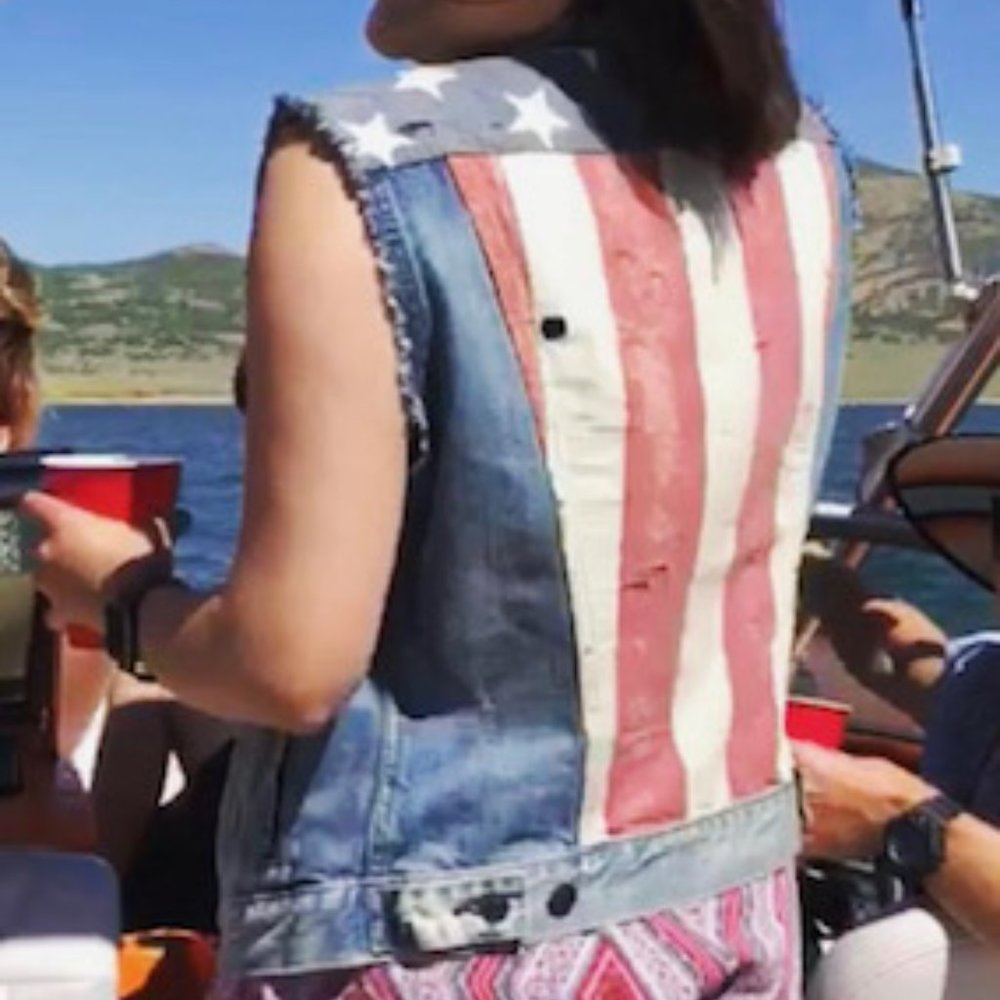Ralph Lauren Denim & Supply Women's USA Flag Vest